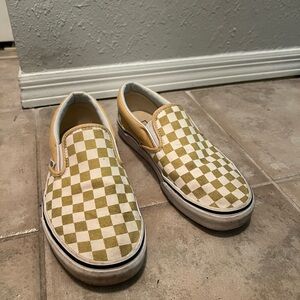 Yellow checkered vans